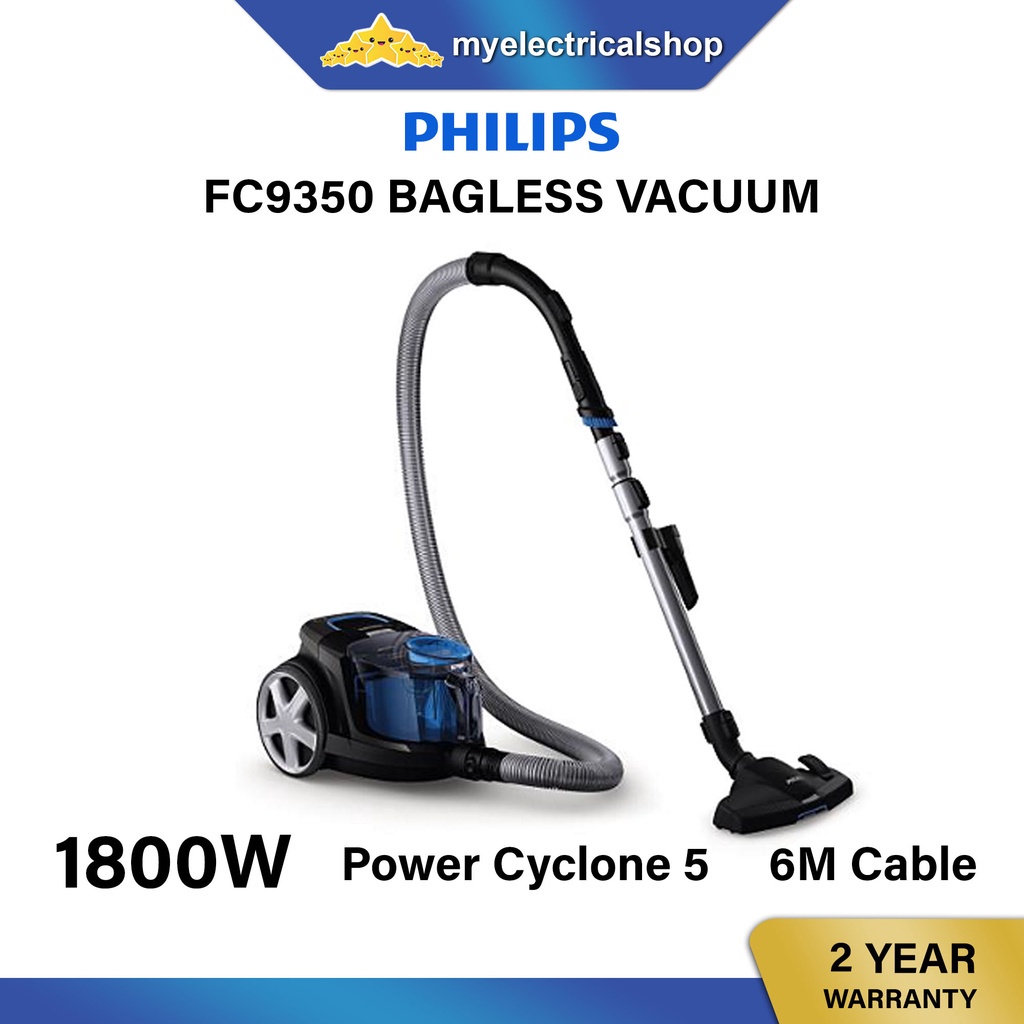 Philips FC9350 PowerPro Compact Bagless Vacuum Cleaner 1800W ( Deep ...