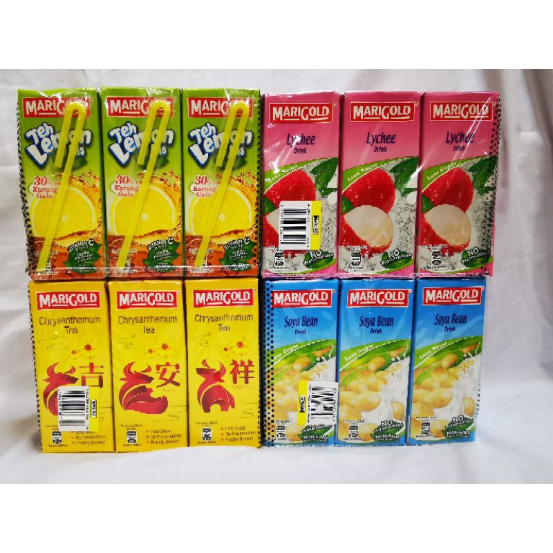 Marigold Air Kotak Perisa Lycheeteasoyaice Lemon Tea 250mlx6pkt Shopee Malaysia 0620