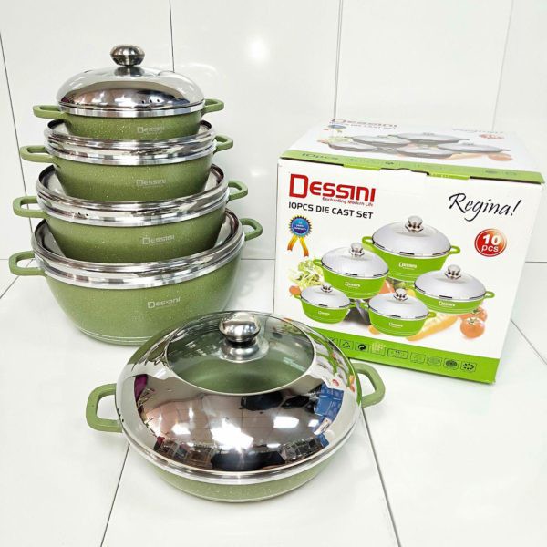 10 Dessini Italy Cooking Set periuk masakan pelbagai guna 10 Dessini Italy Cooking Set periuk masakan pelbagai guna