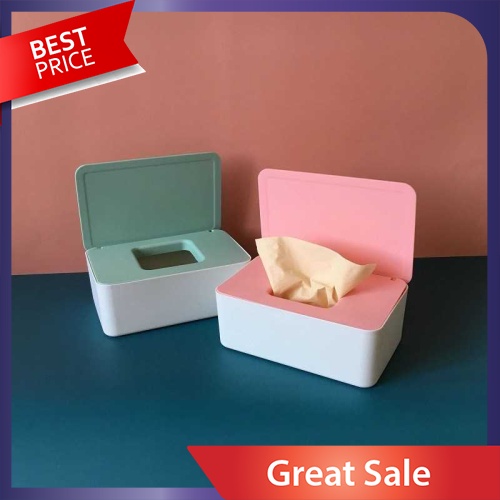 BEST SELLER Desktop storage box with lid wet tissue box multifunctional