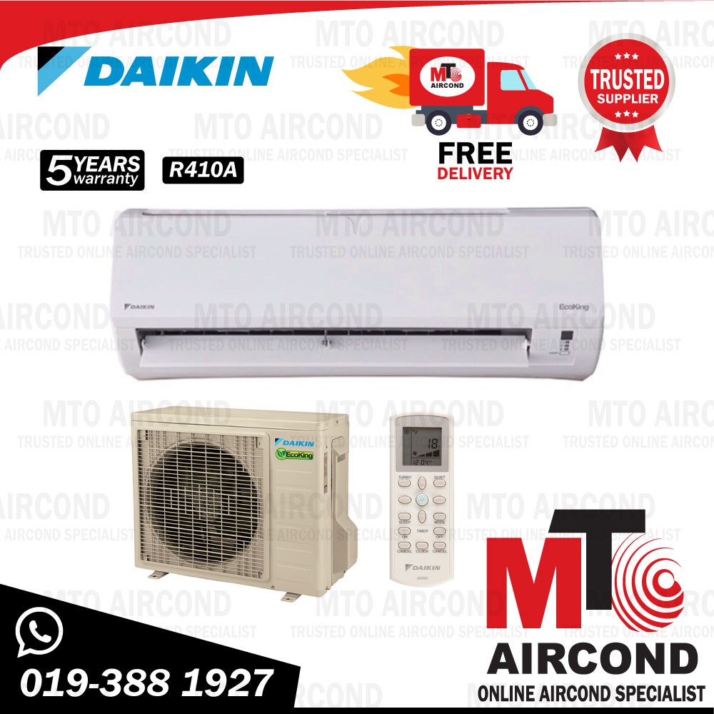 Mto Daikin 1hp R410a Non Inverter Eco King Ftn10pv1lrn10fv1 Air Cond P Serial Shopee 6062