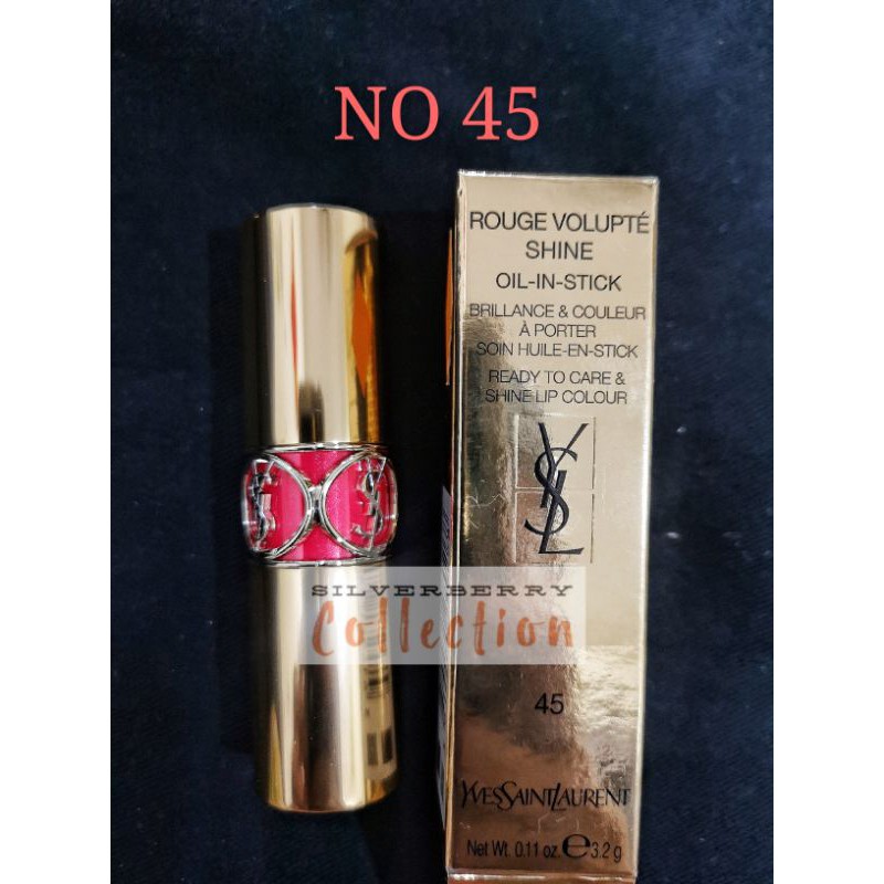 Y S L Rouge Volupte Shine Lipstick Y V E S Saint Laurent Genuine 圓管 Shopee Malaysia