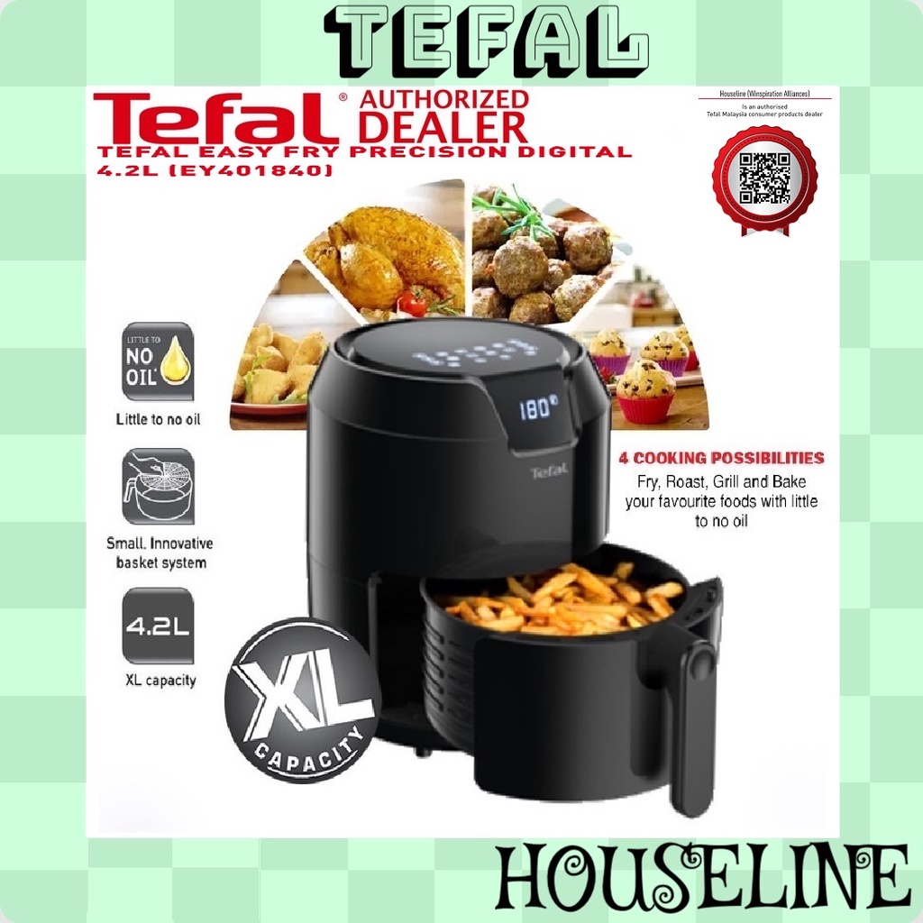 (3.3 SALES!!) Tefal 4.2L Air Fryer EY4018 Easy Fry Precision EY4018