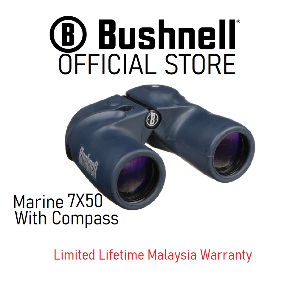 Bushnell 7x50 Marine Binoculars with Compass (Blue) Model137500 (Ready