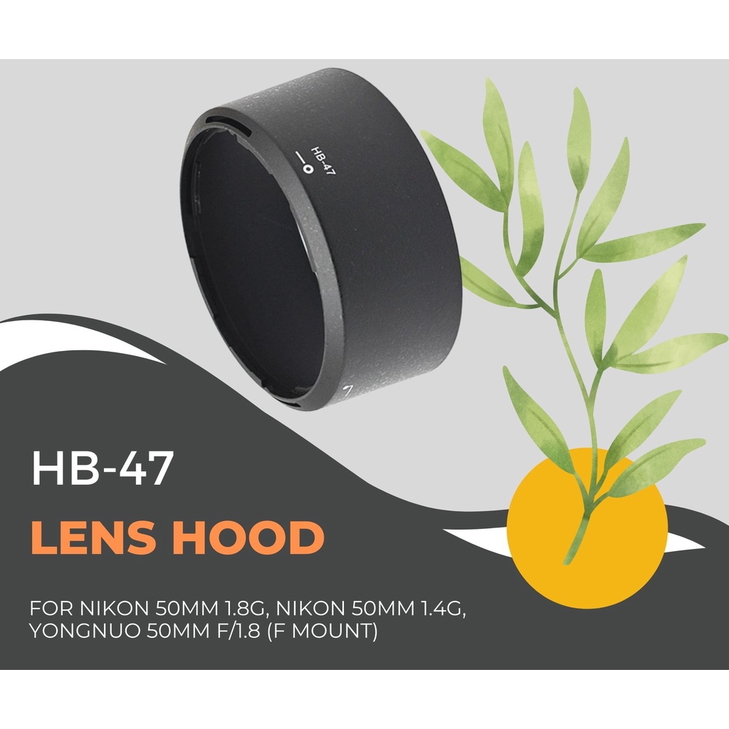 AF-S Nikkor 50mm f/1.8G Lens Durable CAOMING HB-47 Lens Hood Shade for Nikon AF-S Nikkor 50mm f/1.4G 