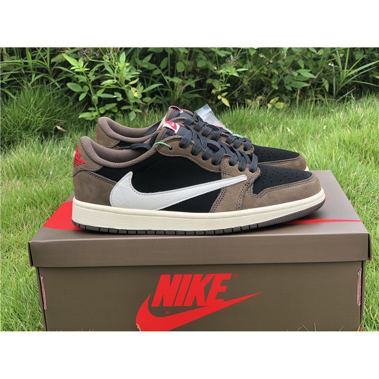 Travis Scott X Air Jordan 1 Low Og Sp Dark Mocha Shopee Malaysia