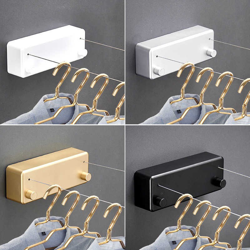 Telescopic Clothesline Stainless String Drying Rack Magic Balcony