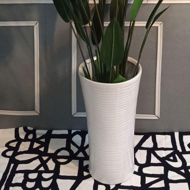 Ready Stock Pasu Seramik Putih Tinggi Ceramic White Pot Shopee Malaysia