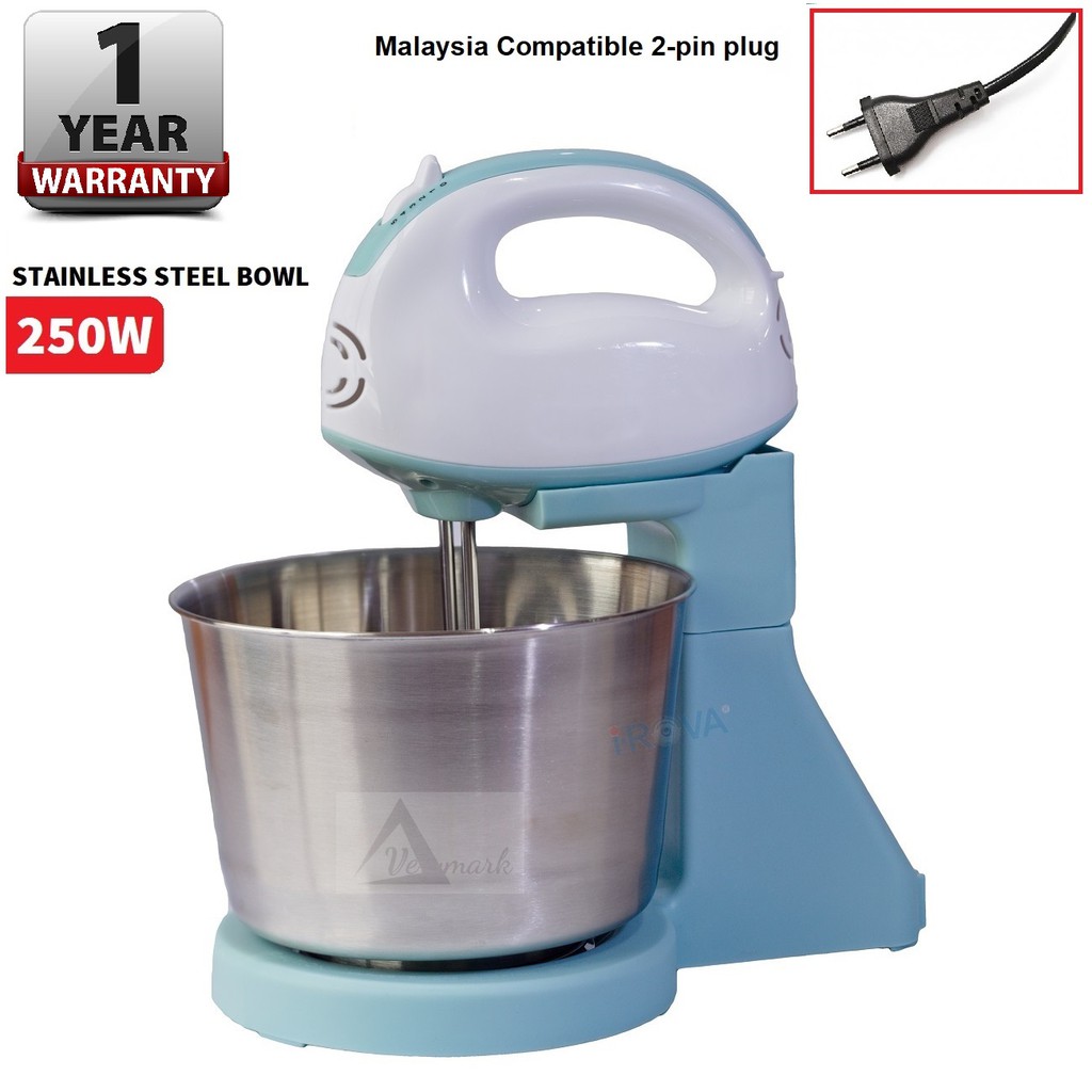 260W Powerful 5 speed Detachable Hand Stand Mixer Stainless Steel Bowl Egg Beater Mixer *1 Year Warranty