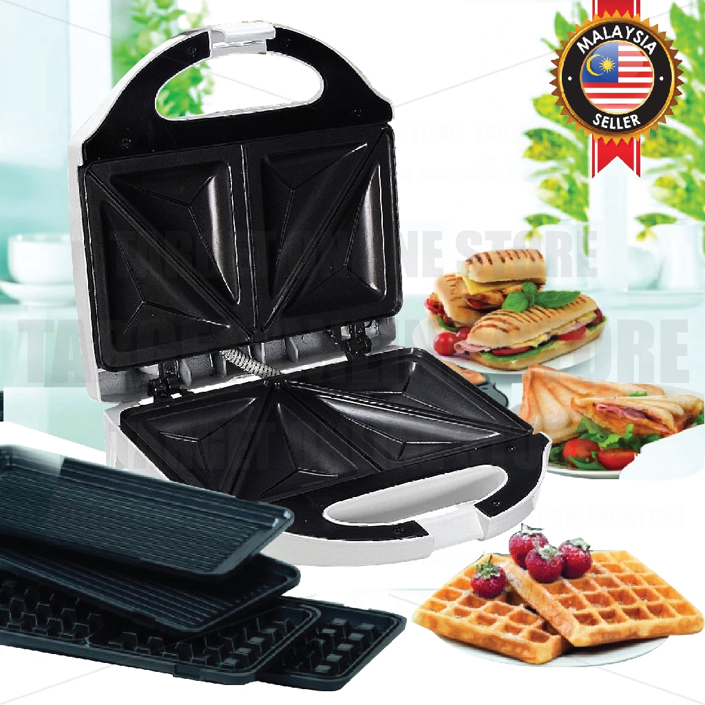 Household Sonifer SF6010 Breakfast 3 IN 1 Sandwich Maker Grill Waffle