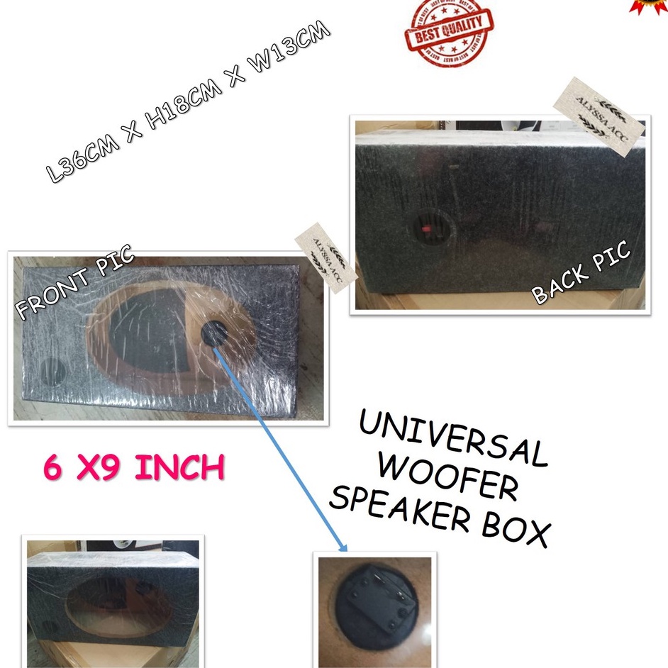 Universal Round Car Vented 6x9 INCH Speaker Woofer Box / Speaker Box ...