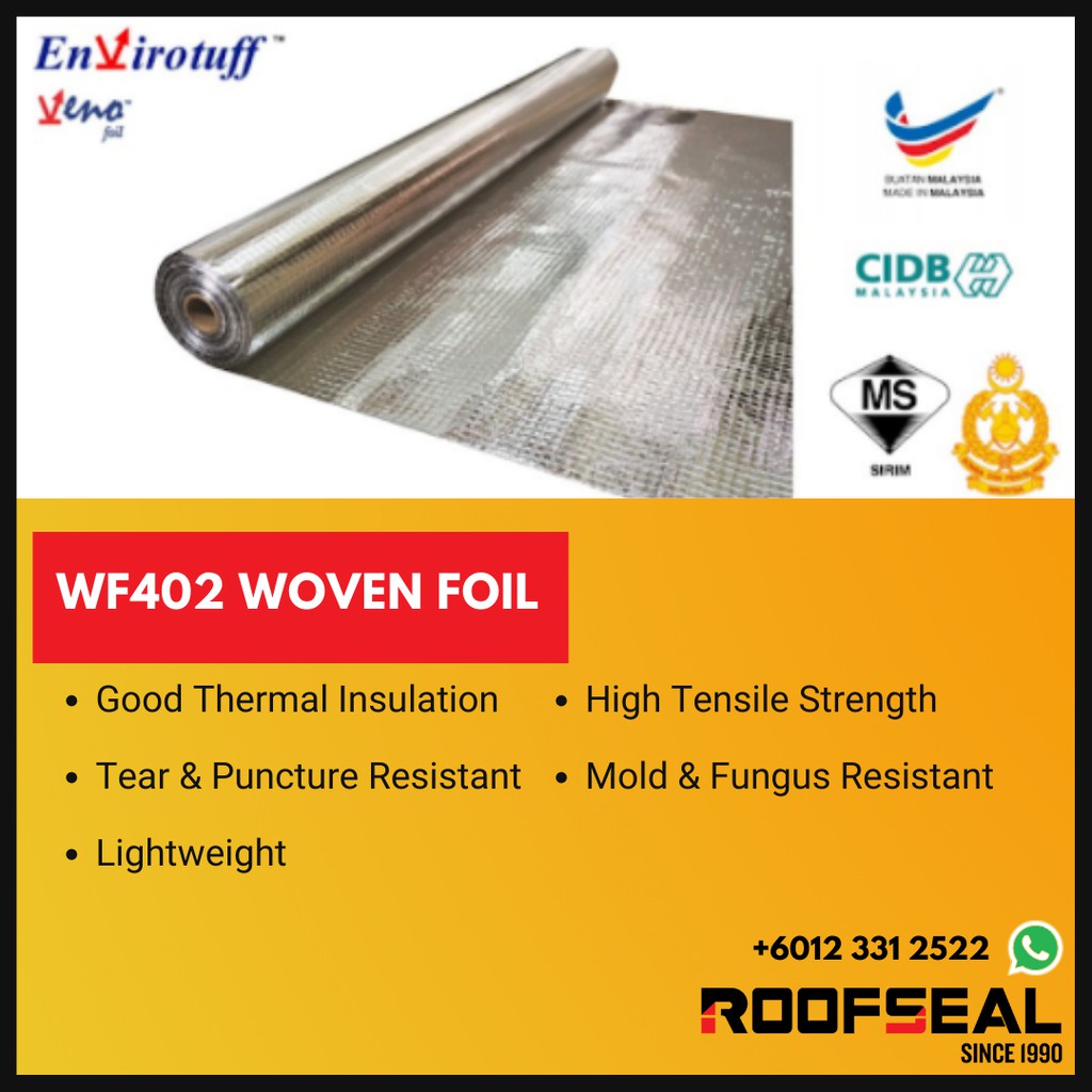 WF402 Woven Foil Aluminium Foil Reflective Roof Insulation