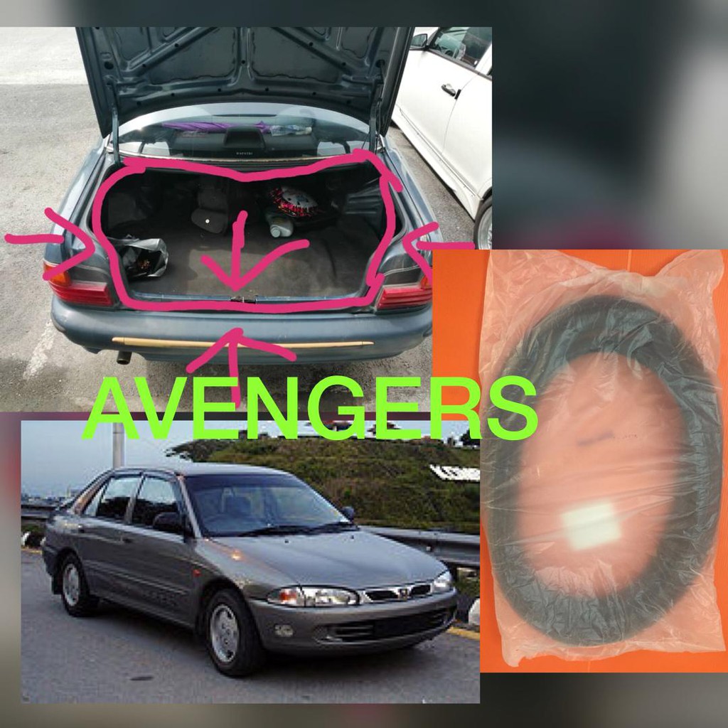 Proton Wira Aeroback Sedan 1993 Rear Bonnet Rubber Belakang Bonnet Getah Shopee Malaysia