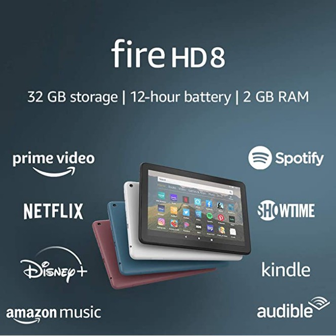 Fire HD 8, Dark Blue Premium Folio Case with Stand for the 6th Gen Fire HD 8 with 8 Display Case for Fire HD 8 