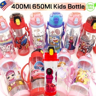 Ready Stock 650ml Cartoon Botol Air Kanak-kanak Kids Water Bottle With ...