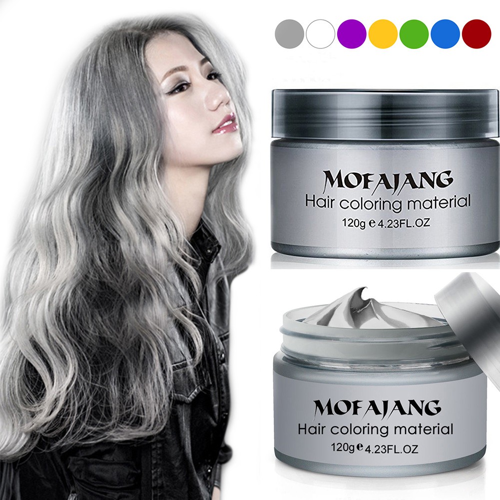 Tookie Silver Colour Grey Hair Wax Unisex Grandma Hair Ash Dye