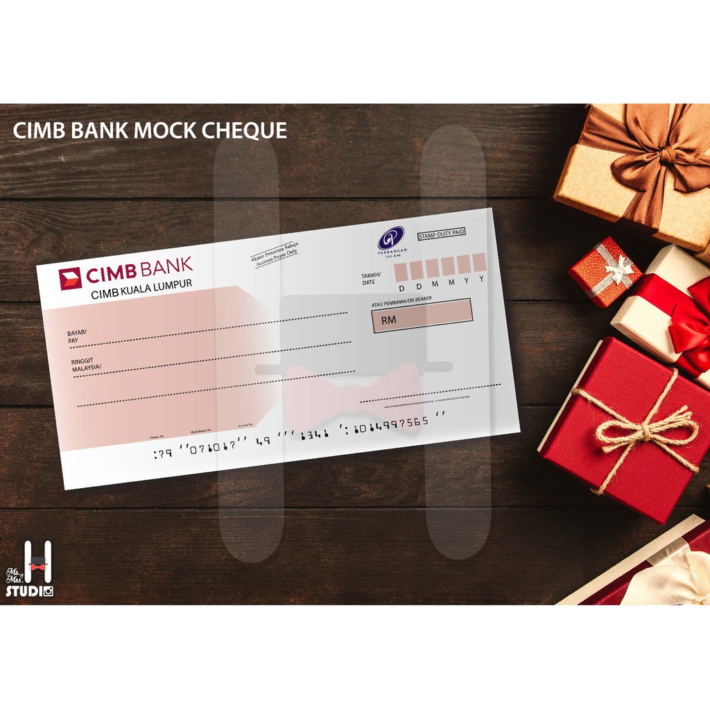 Mock Cheque Replika Cek Murah Rm1 Shopee Malaysia