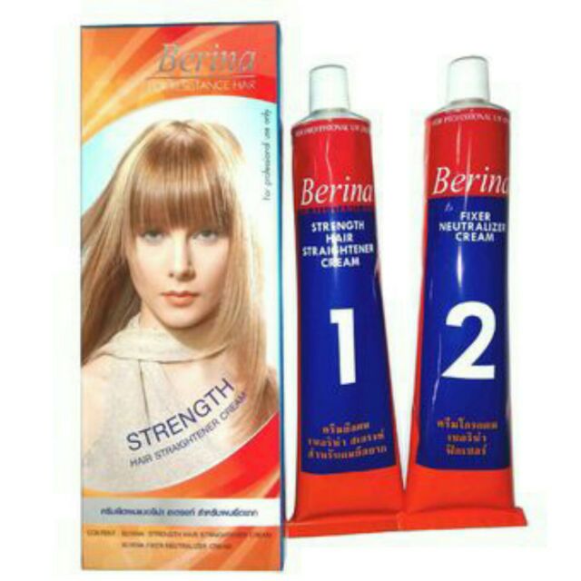 berina hair straightening cream cara guna