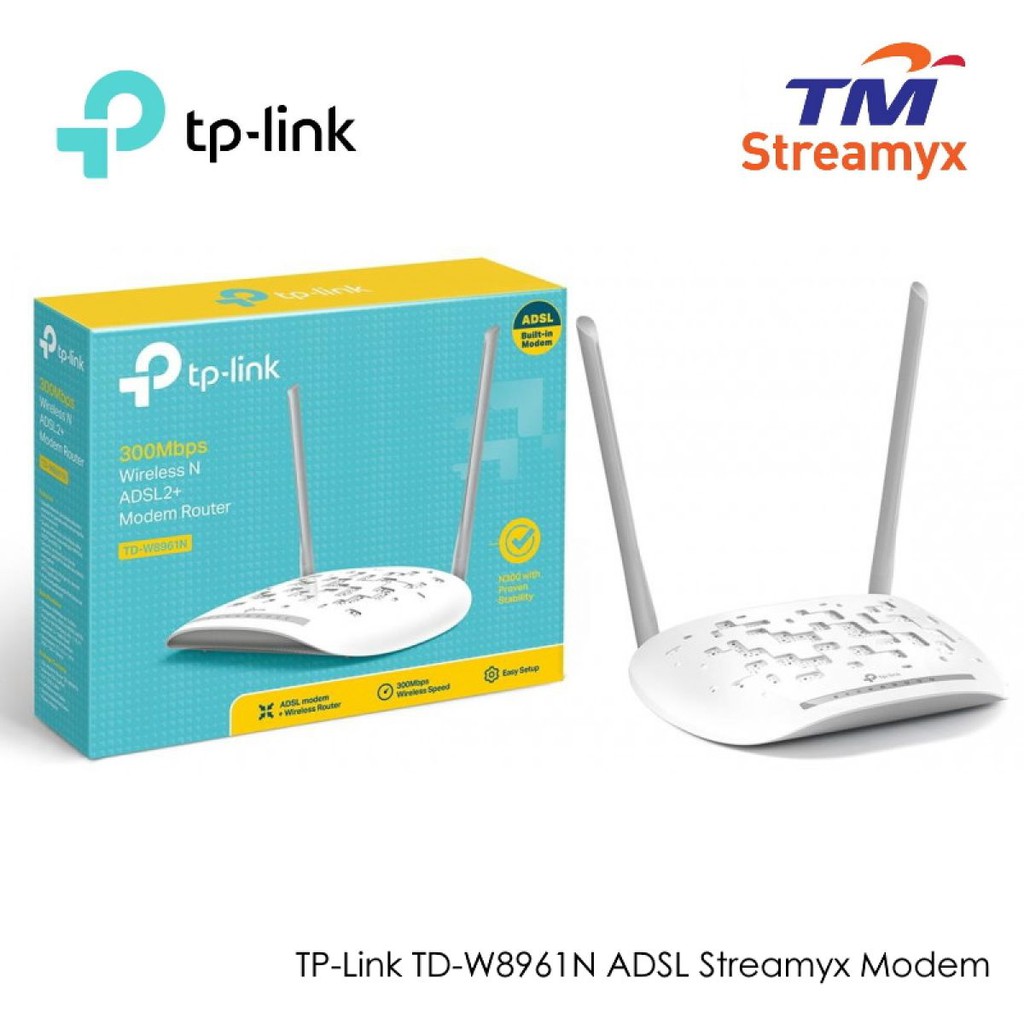 TPLINK TDW8961N 300Mbps Wireless N ADSL2+ Modem Router TM Streamyx