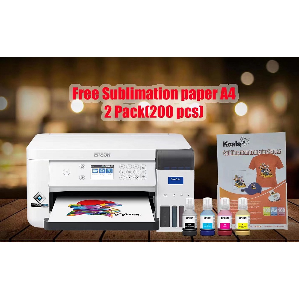 Epson Surecolor Sc F130 F130 A4 Dye Sublimation Textile Printer Free A4 Sublimation Paper 1109