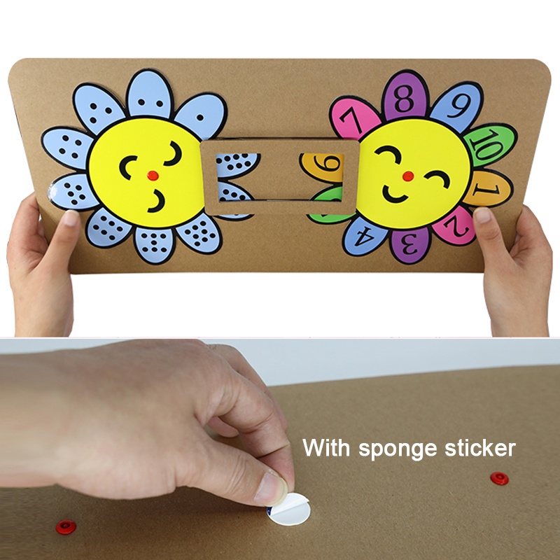 Montessori Math Teaching Aids Kid Flower Point Number Matching Toy Toddler Intellectual Develop Early Educational Toys