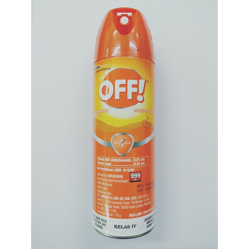 OFF! Mosquito Repellent Aerosol Spray 170g (For West Malaysia Only) Shopee Malaysia
