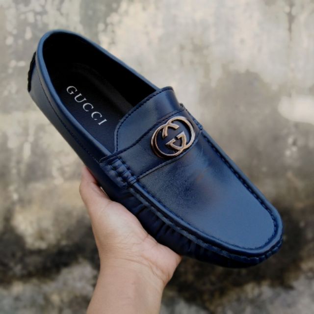 blue gucci loafers