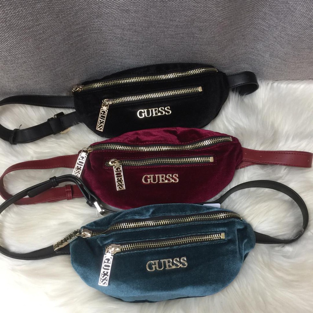 guess velvet bag