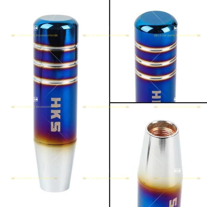 13CM 9CM Burnt Blue Aluminum Gear Shift Knob Shifter Lever Head Car Van