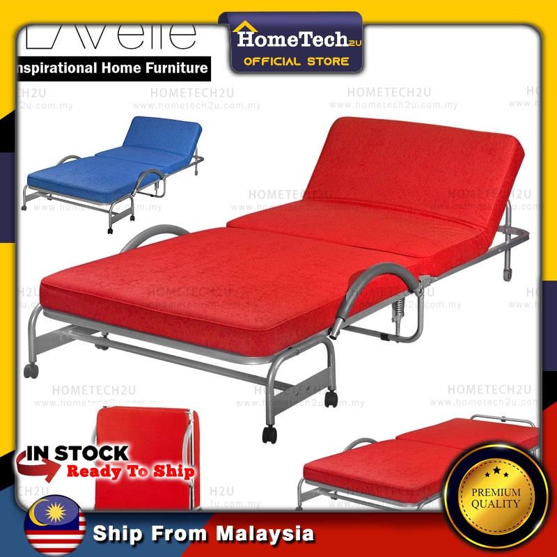 LAValle Folding Bed Foldable Bed With Head Reclining Function Katil
