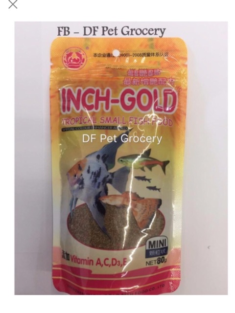 inch gold tropical small fish food