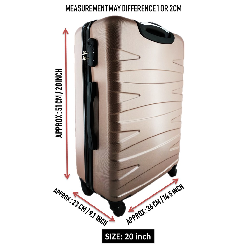 20 inch luggage measurement