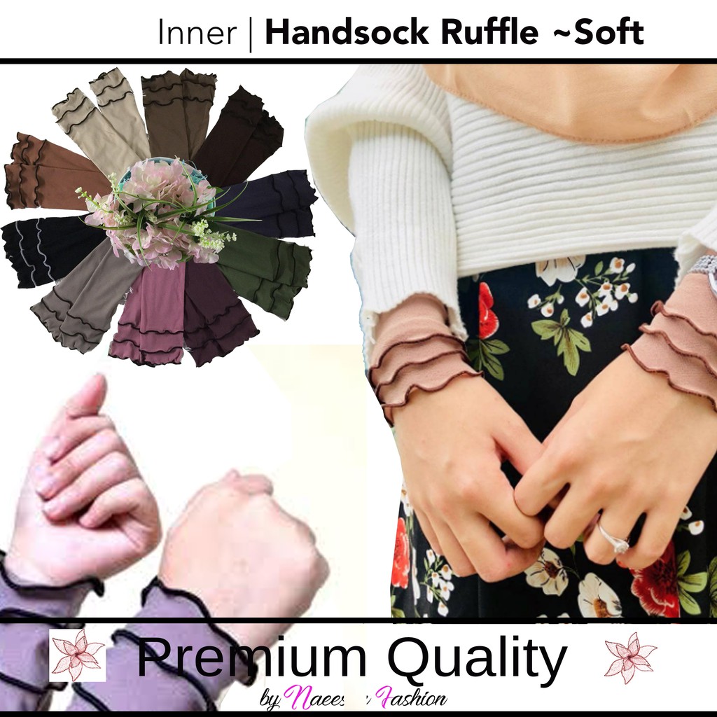 Inner Sarung Tangan Muslimah Handsock Ruffle