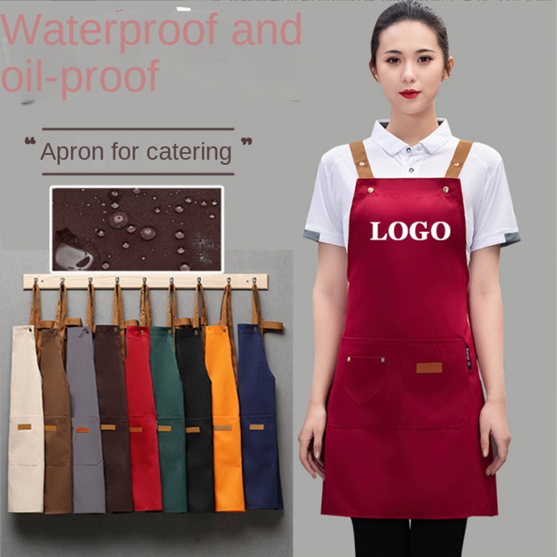 Ready Stock Korean apron waterproof apron barista apron kitchen