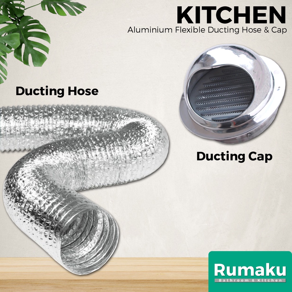 Aluminium Flexible Ducting Hose / Ducting Cap 6" 7" Air Duct Outlet