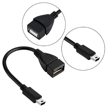 USB Cable USB Type A Female to Mini B 5pin Male L Angle