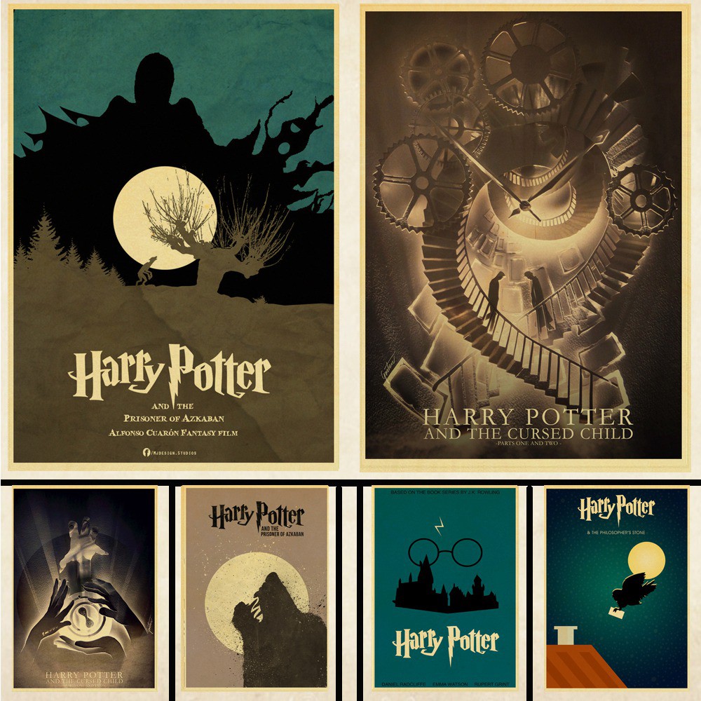 Harry Potter Retro Poster Kraft Paper Vintage Posters Animation Sci Fi Sitcom Art Painting Wall Stickers Shopee Malaysia