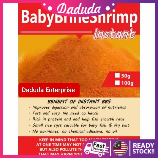 Aquarium Instant dry Artemia BBS kering fish food / fry baby fish food 100g