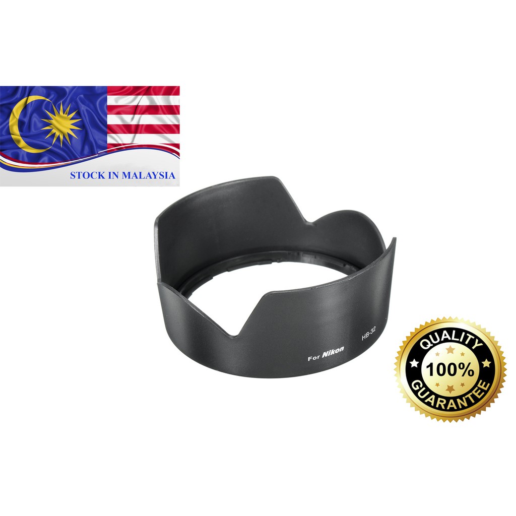 HB-32 HB32 Lens Hood For Nikon AF-S 18-105mm, 18-135mm, 18-140mm (Ready Stock In Malaysia)