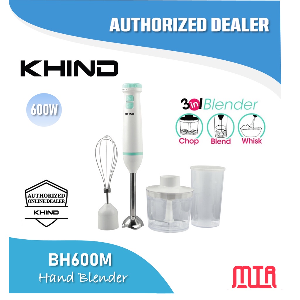 KHIND BH600SS / HB600SS / BH600M HAND BLENDER / Trio Rechargeable