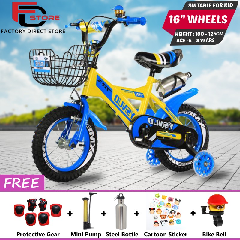 16 boys bike with training wheels