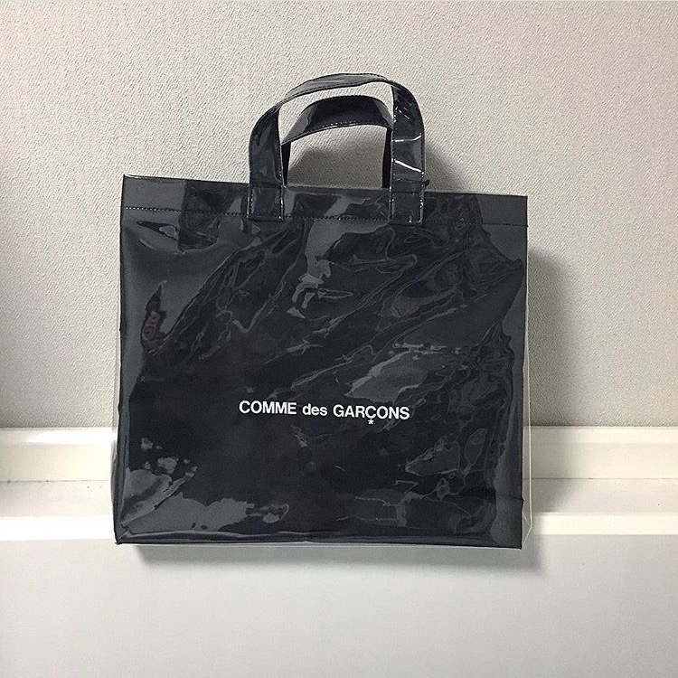 cdg tote bag black