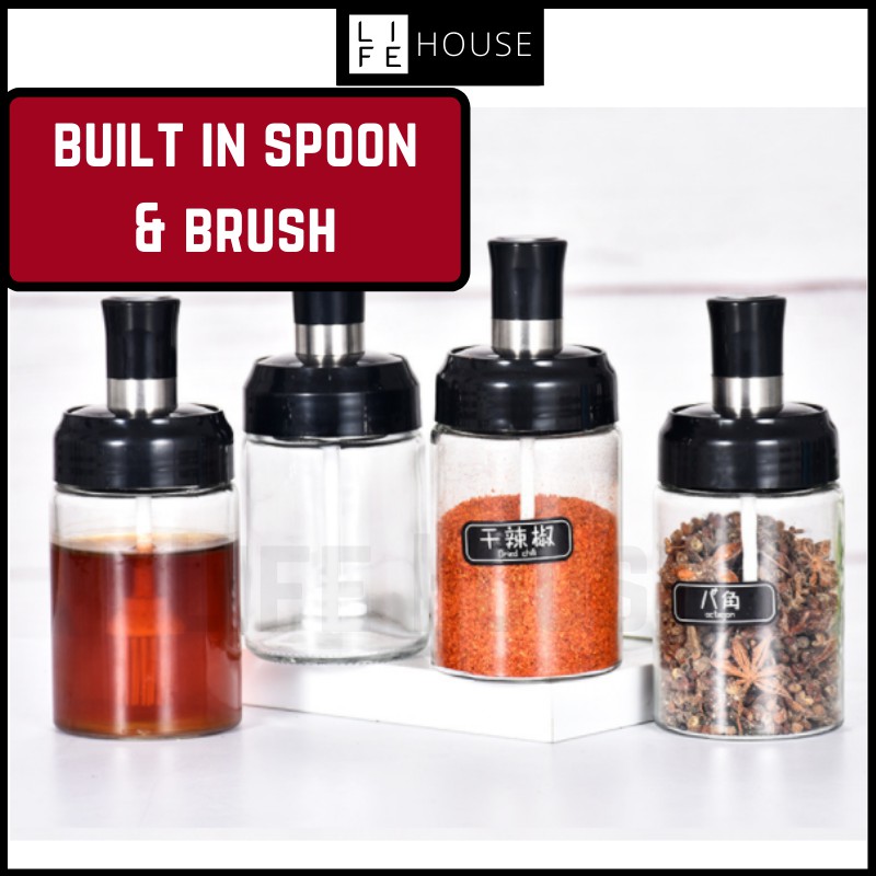 [READY STOCK] Seasoning Bottle with Spoon, Condiment bottle, Spice