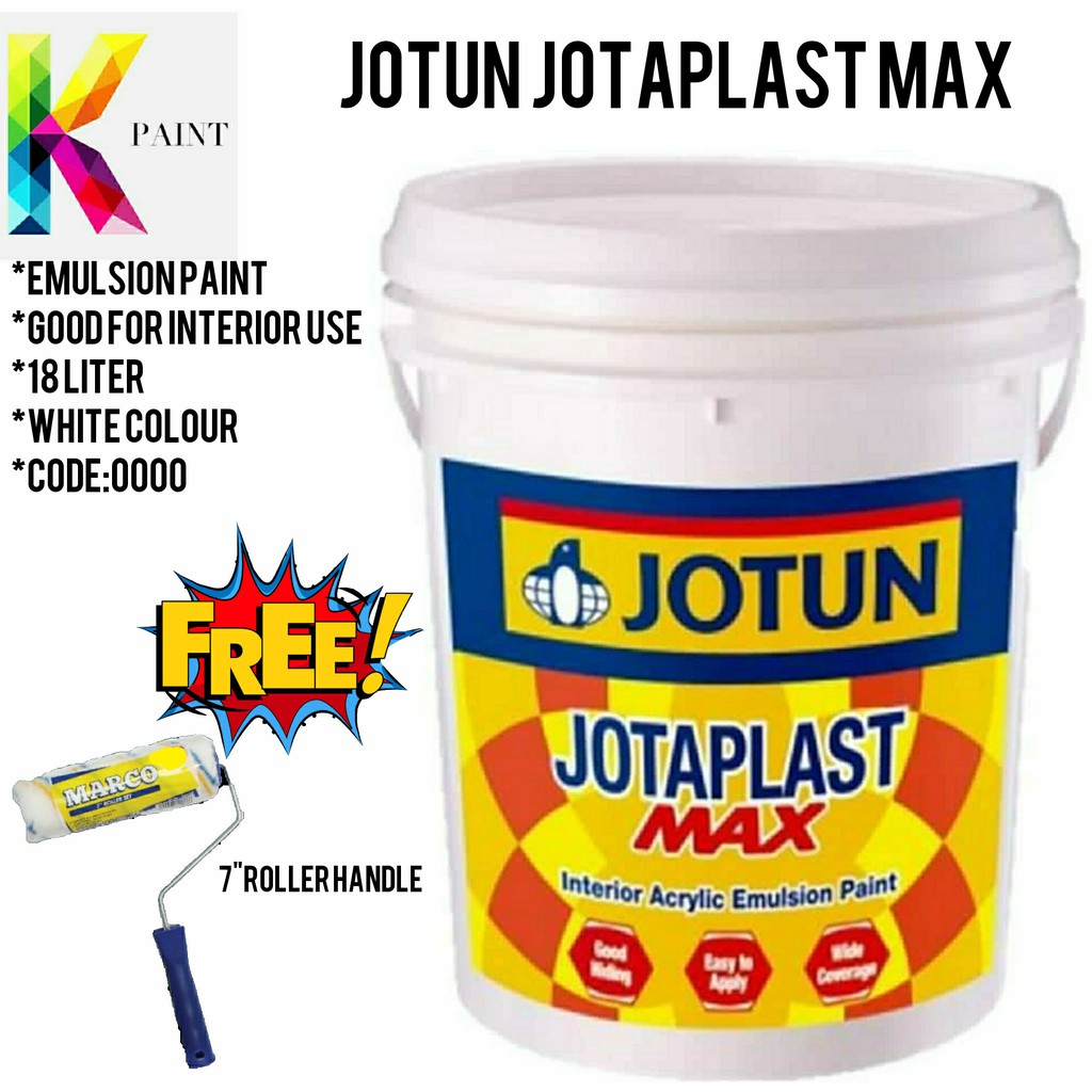 Jotun Jotaplast Max 18l 0000 White Cat Kapur Water Based