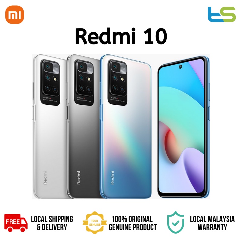 Xiaomi Redmi 10 464gb 6128gb 50mp Quad Camera Smartphone Android 11 Handphone Shopee Malaysia 6867