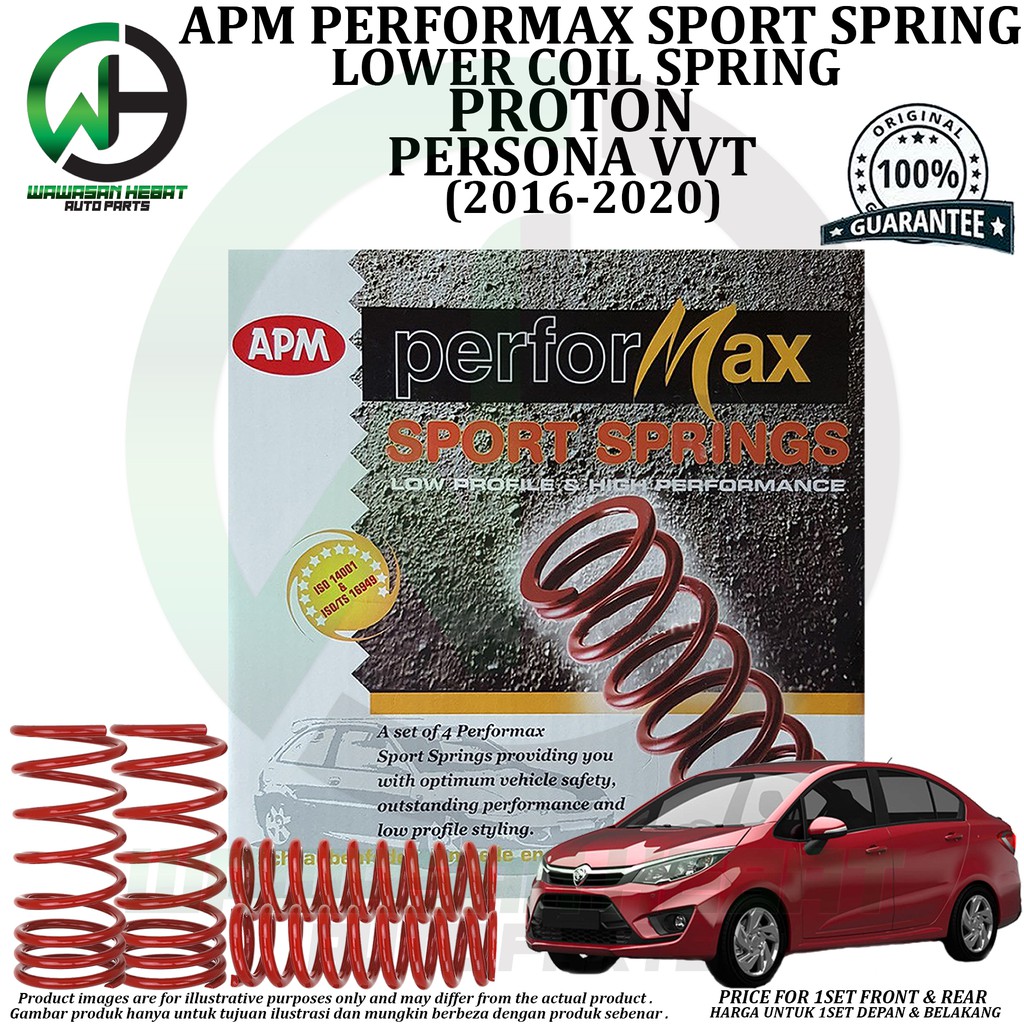 Proton Persona Vvt Lower Coil Spring Sport Spring Apm Performax Original 2016 2020