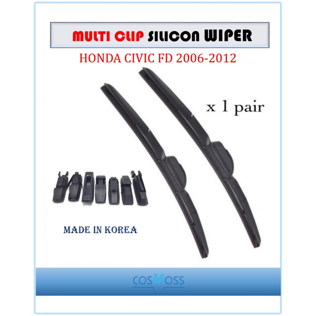 honda civic 2012 windshield wiper size