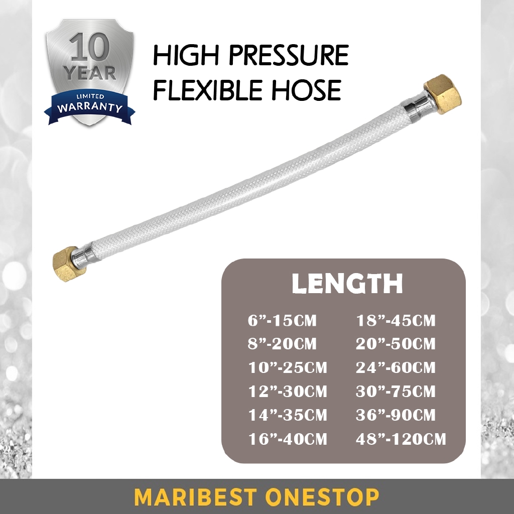 PVC High Pressure Flexible Braided Hose (15cm 120cm) Shopee Malaysia