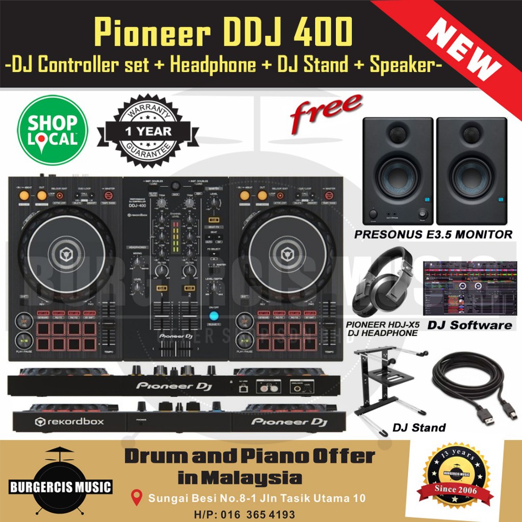 Pioneer Dj Ddj 400 400 N Ddj Sb3 Ddj 0 2 Channel Controller Rekordbox Dj Serato Dj Ddj 400 Ddj Sb3 Ddj 0 Ddj 400 N Shopee Malaysia