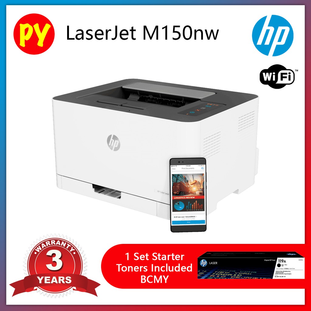 Hp 150a Color Laser Print Only Hp150nw Wi Fi Hp 150nw Color Laserjet Printers Using Hp 119a my Toner Shopee Malaysia